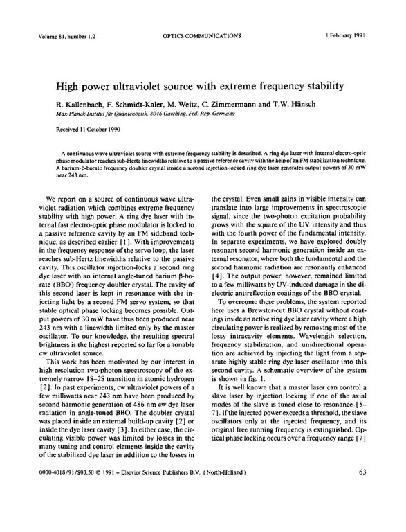 High Power Ultraviolet Source with Extreme Frequency Stability.pdf